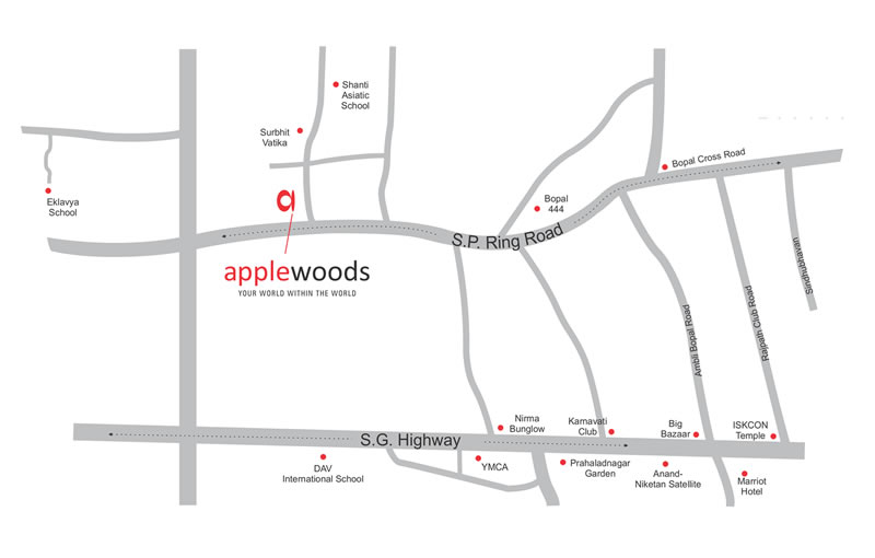 Applewoods Villas Location Map Image