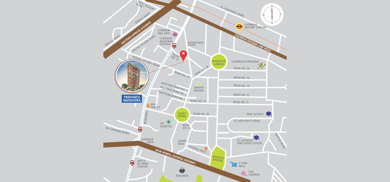 Tridhaatu Nakshatra Location Map Image
