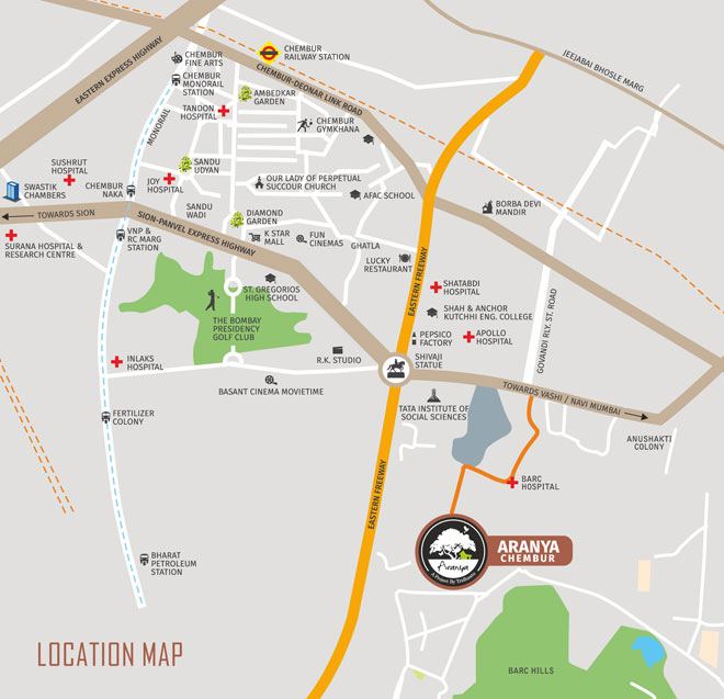 Tridhaatu Aranya Location Map Image