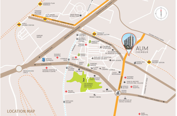 Tridhaatu Aum Location Map Image