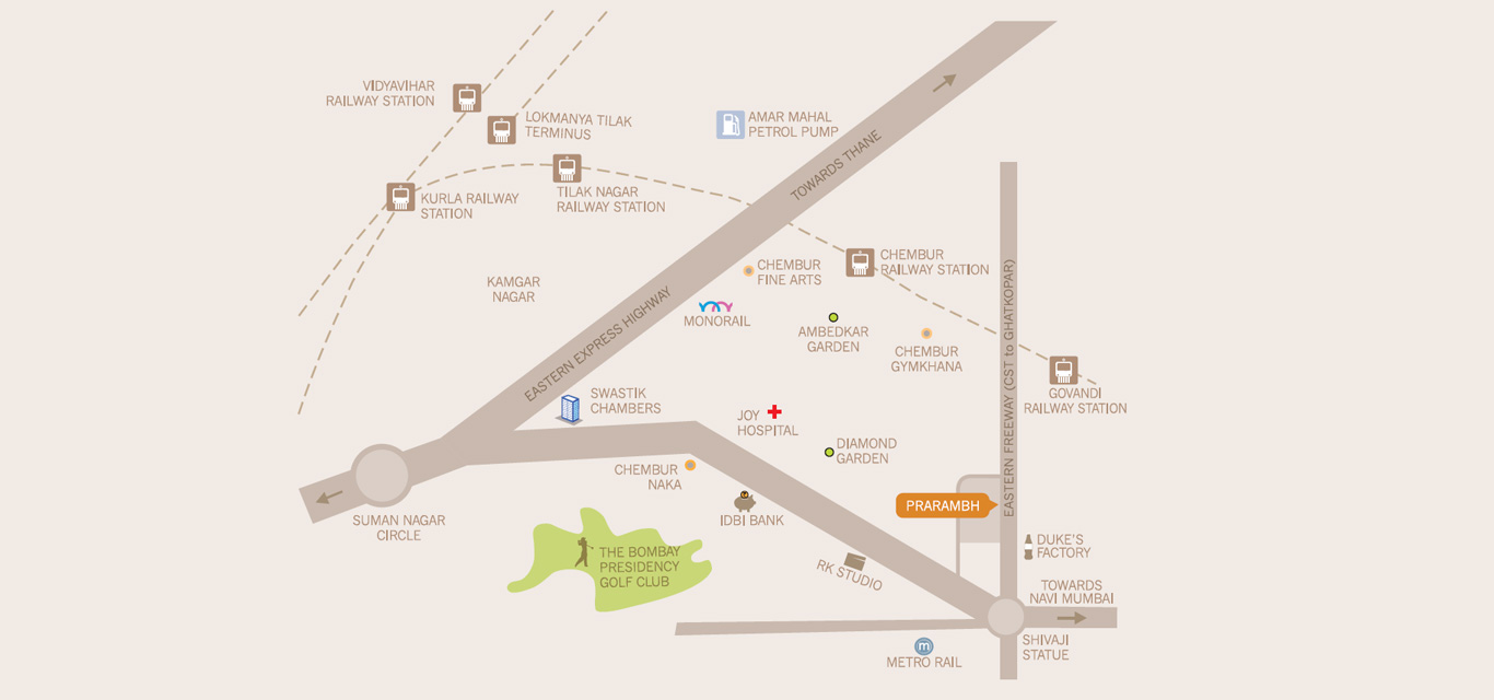 Tridhaatu Prarambh Location Map Image