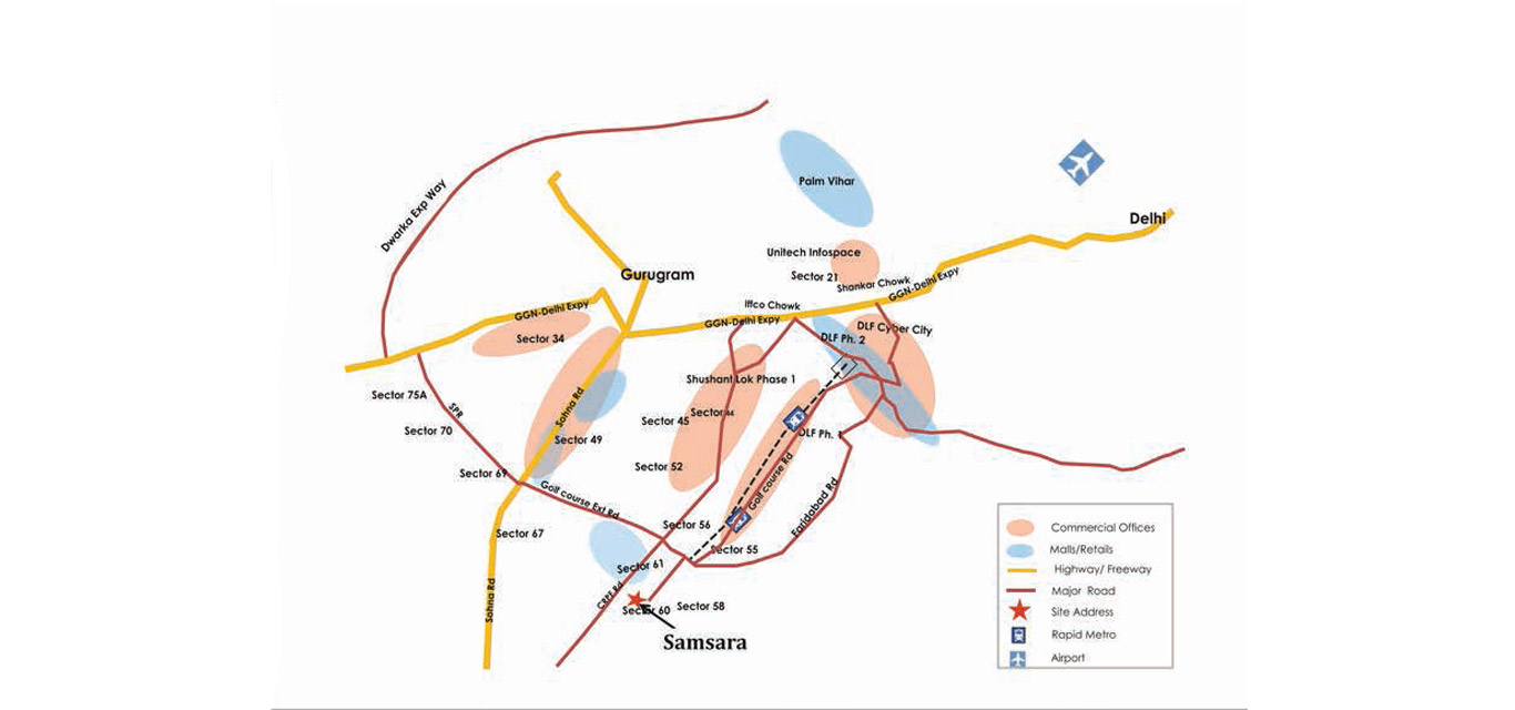 Adani Brahma Samsara Location Map Image