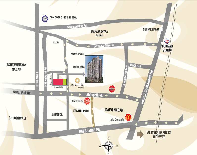 Paradigm Ananda Residency Location Map Image