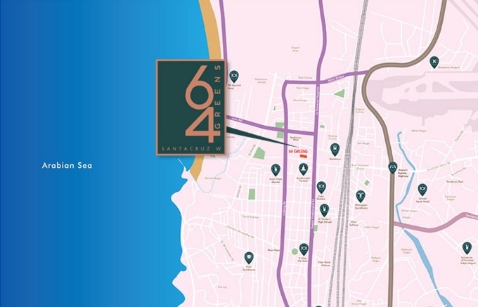 Radius 64 Greens Location Map Image