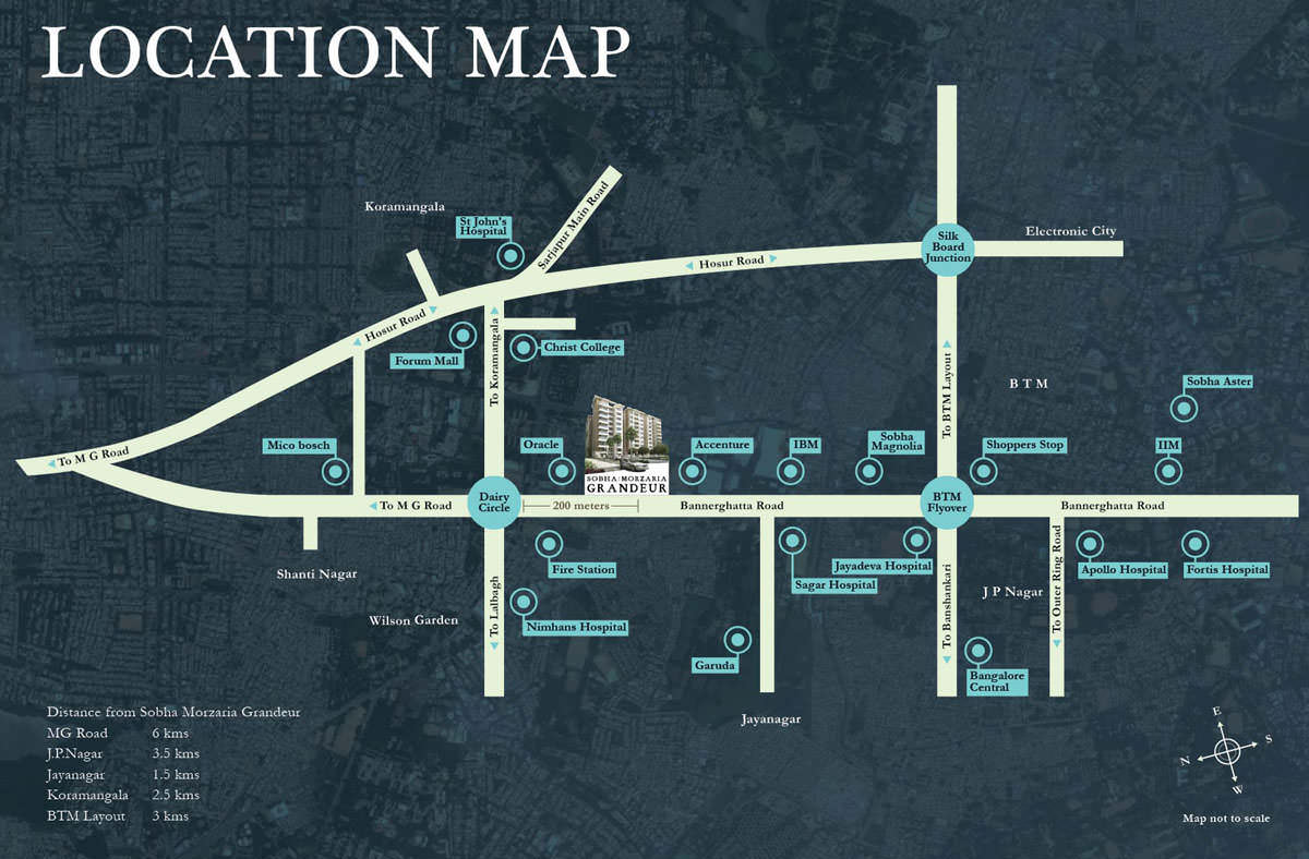 Sobha Morzaria Grandeur Phase II Location Map Image
