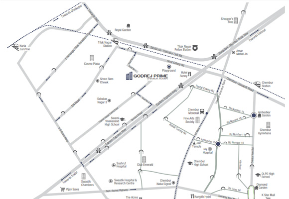 Godrej Prime Location Map Image