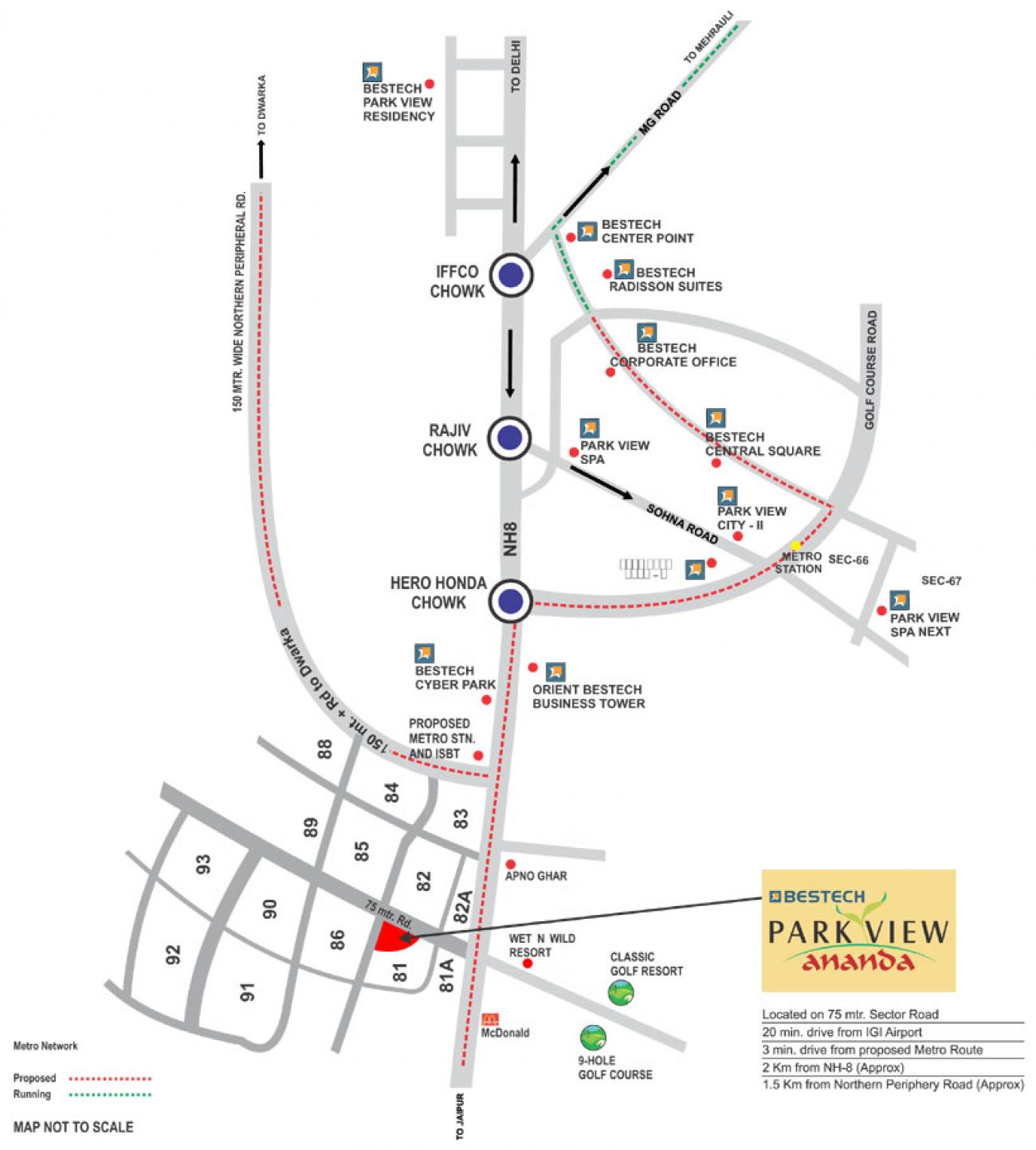 Bestech Park View Ananda Location Map Image