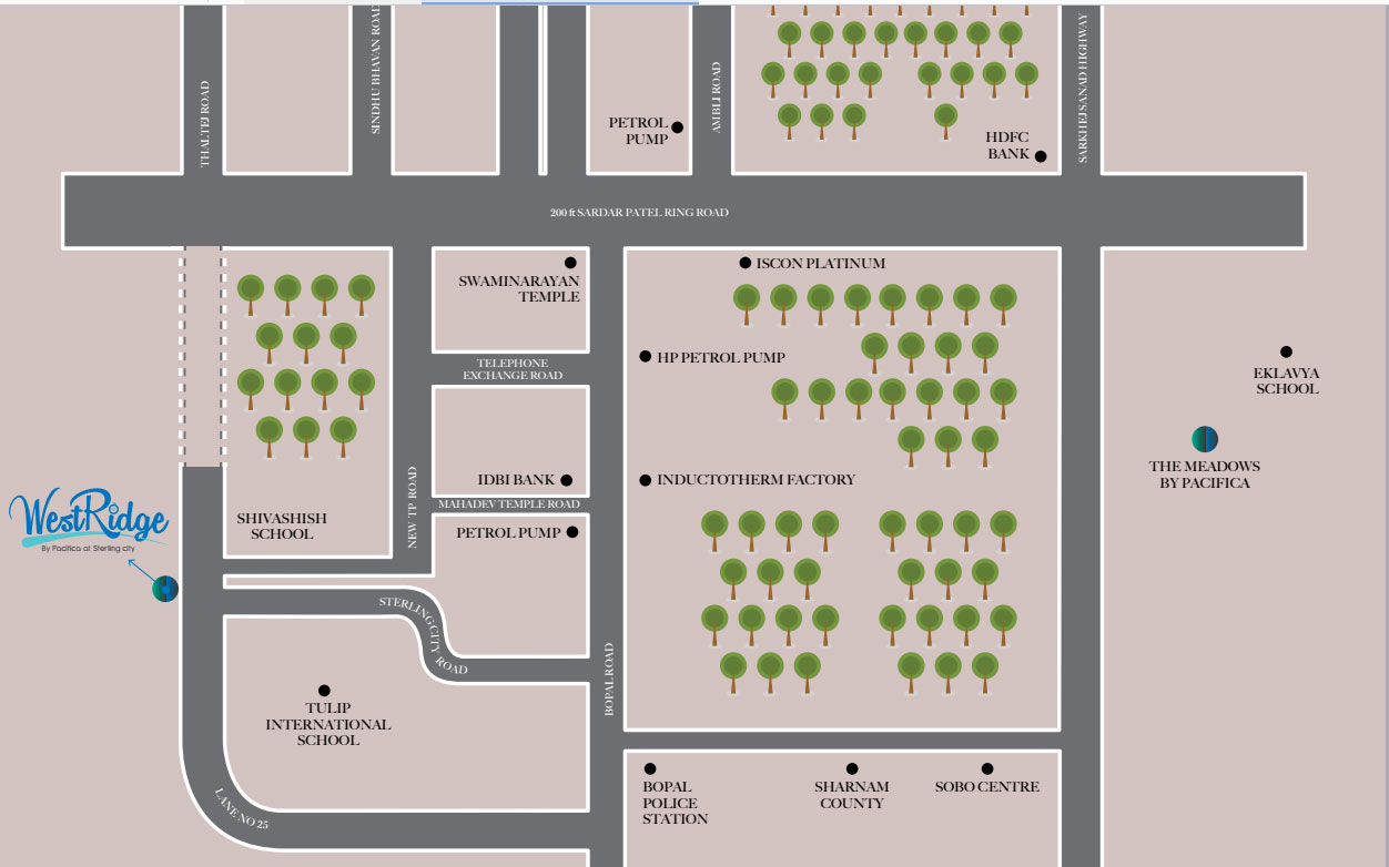 Pacifica Westridge Location Map Image