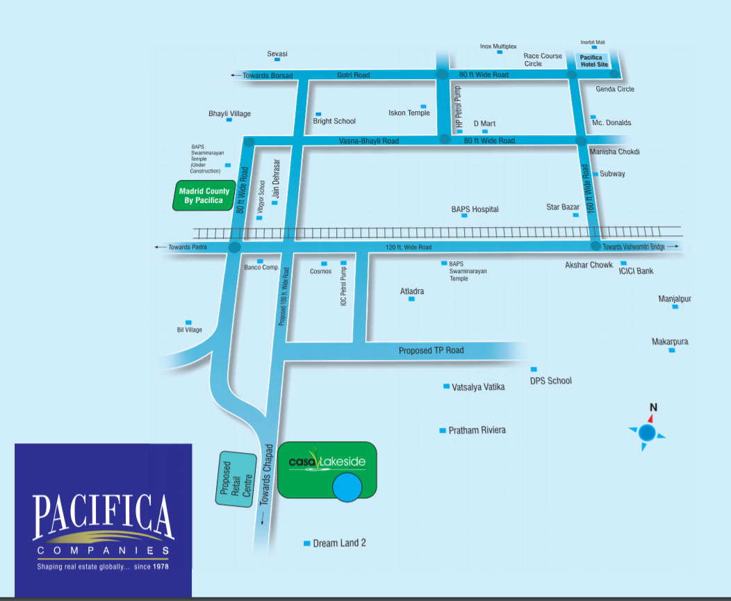 Pacifica Casa Lakeside Location Map Image