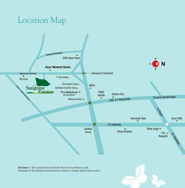 Pacifica Sanguine Estates Location Map Image