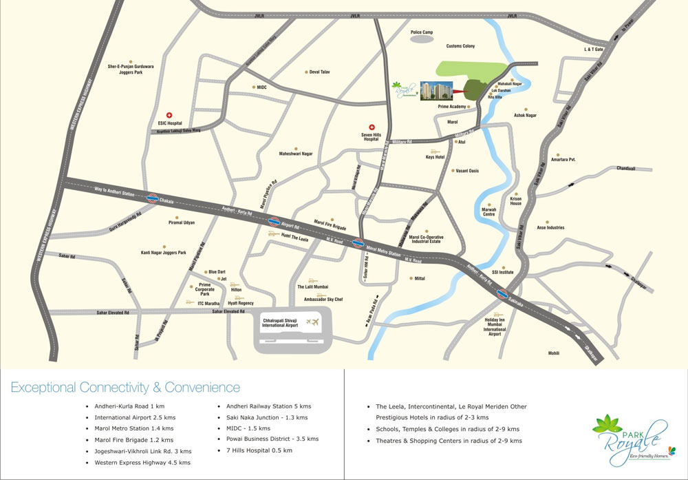Pride Royal Park Location Map Image