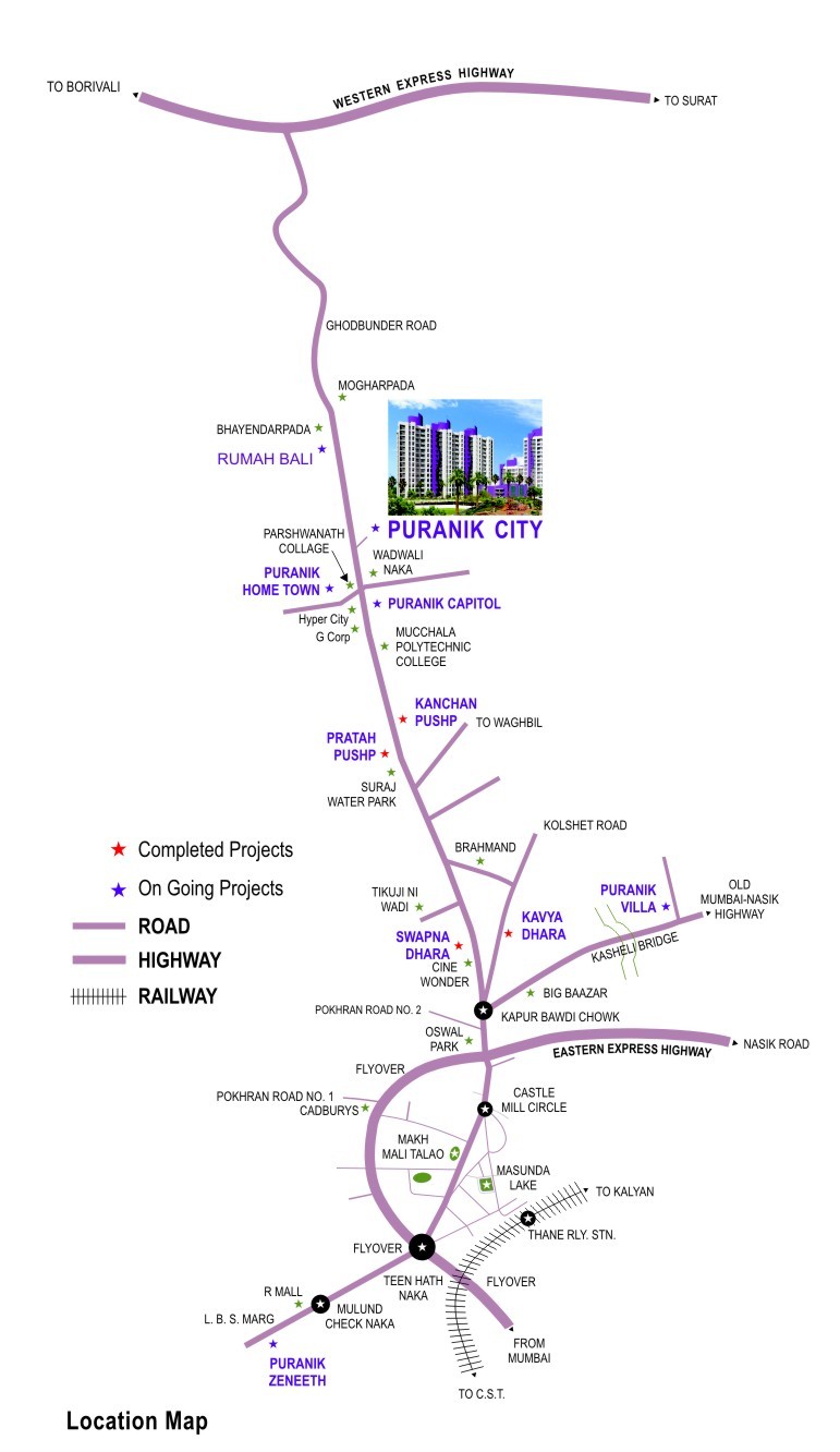 Puraniks City Reserva Location Map Image