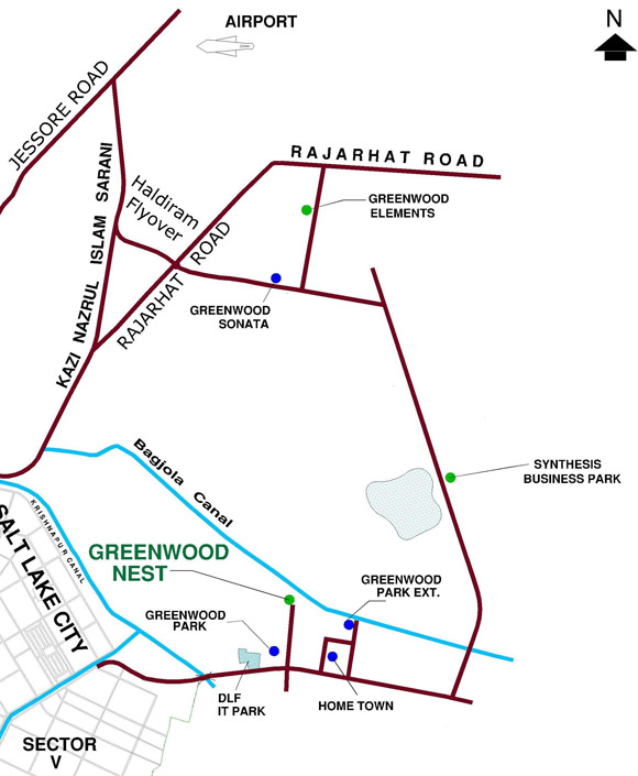 Shrachi Greenwood Nest Location Map Image