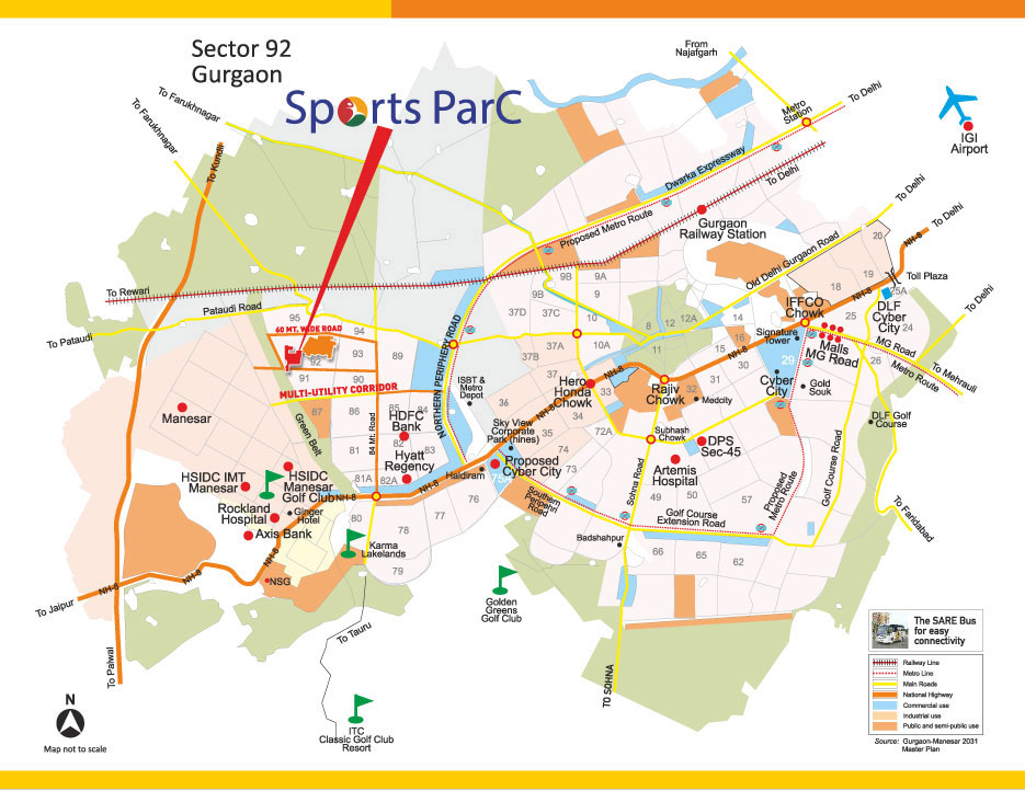 Sare Sports Parc Location Map Image