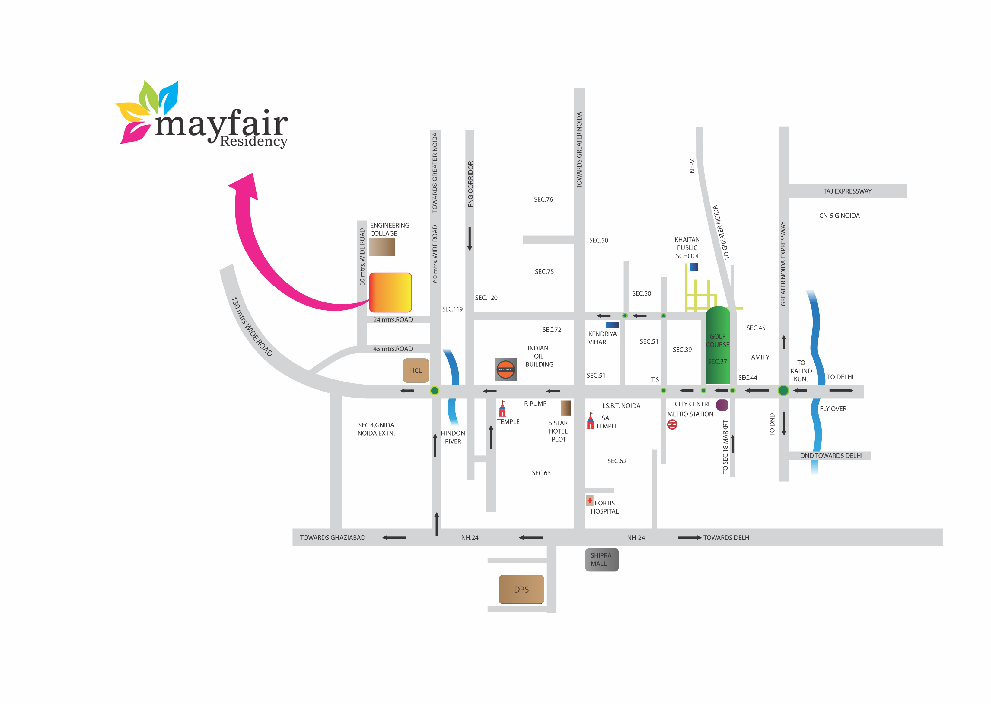 Mayfair Residency Location Map Image