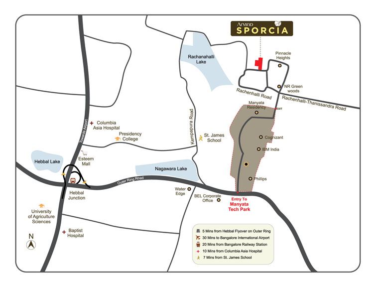 Arvind Sporcia Location Map Image