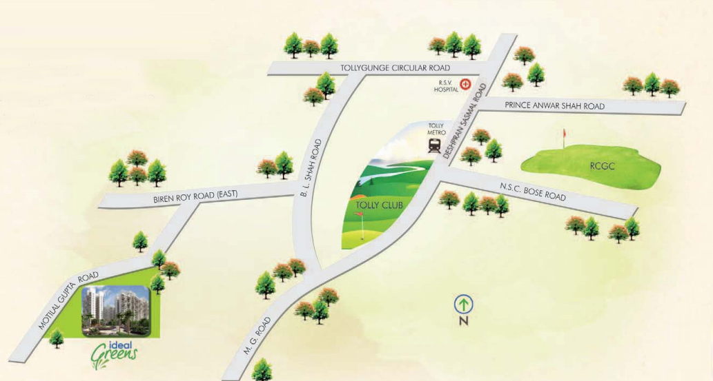 Ideal Greens Location Map Image
