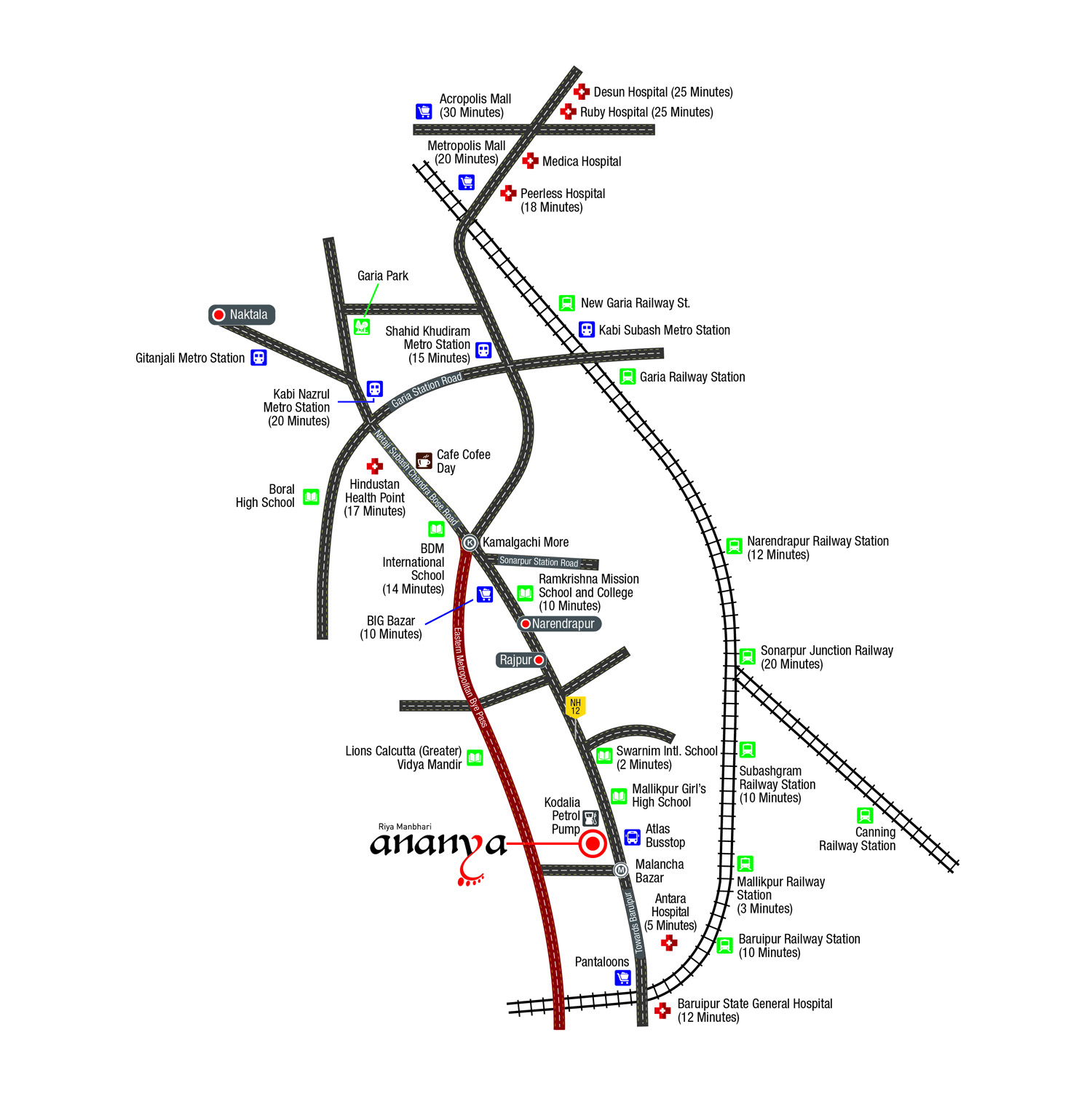 Riya Manbhari Ananya Location Map Image