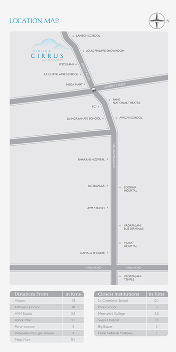 Lancor Kiruba Cirrus Location Map Image