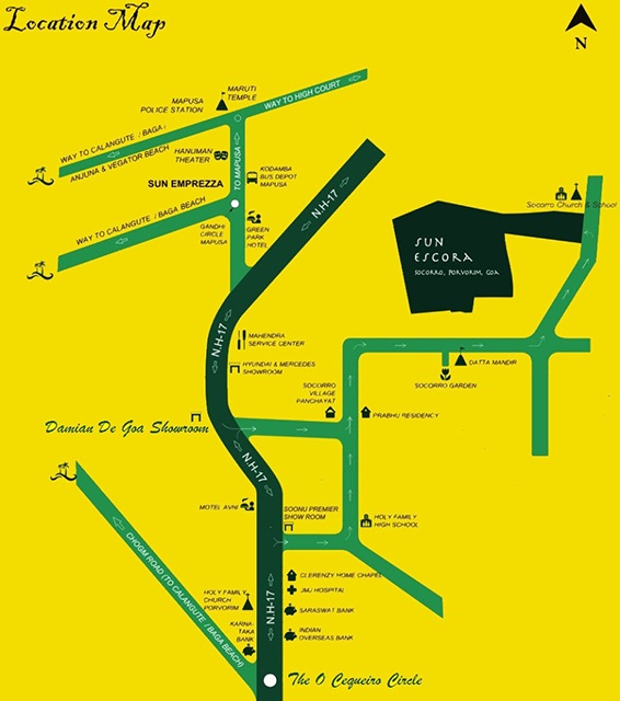 Sun Escora Location Map Image