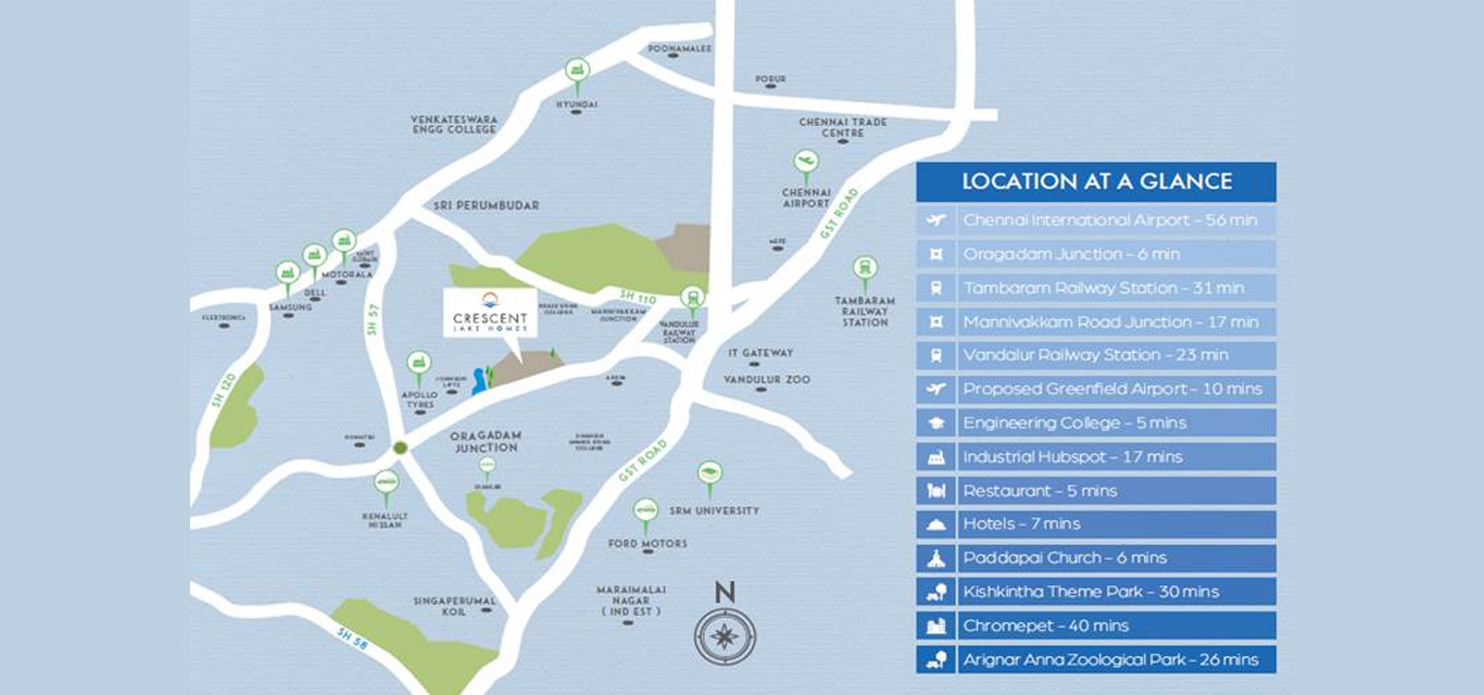 Tata Crescent Enclave Location Map Image