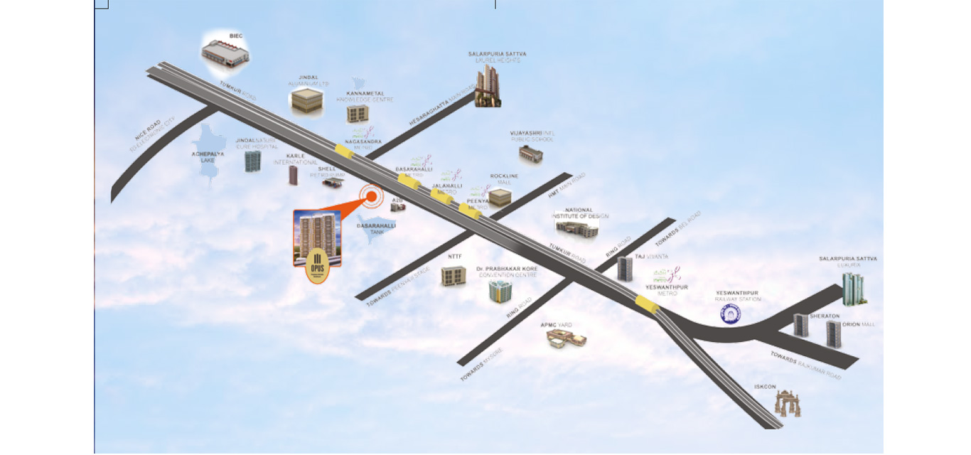 Salarpuria Sattva Opus Location Map Image
