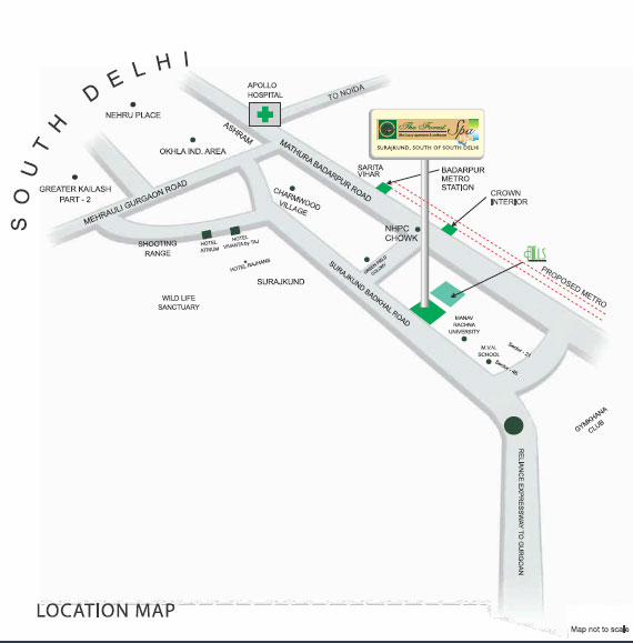 Omaxe Forest Spa Location Map Image