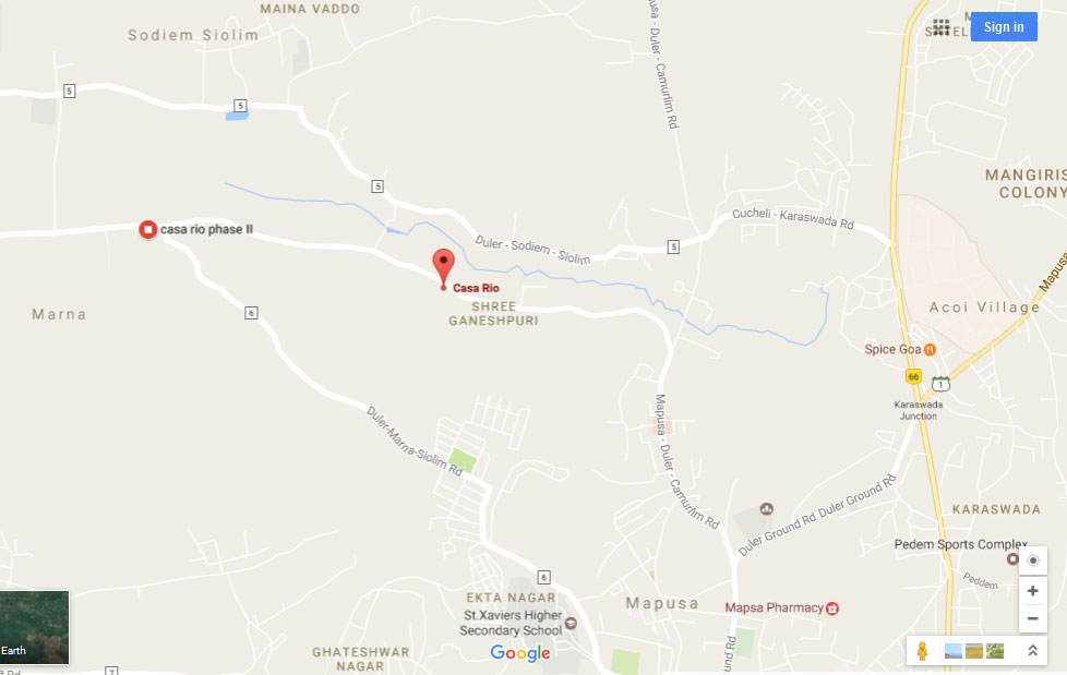 Casa Rio Location Map Image