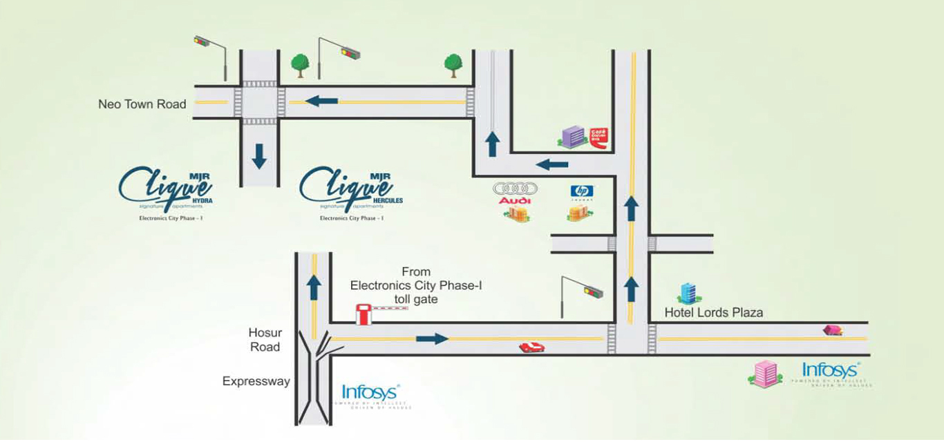MJR Clique Hercules Location Map Image