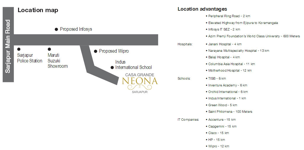 Casa Grande Neona Location Map Image
