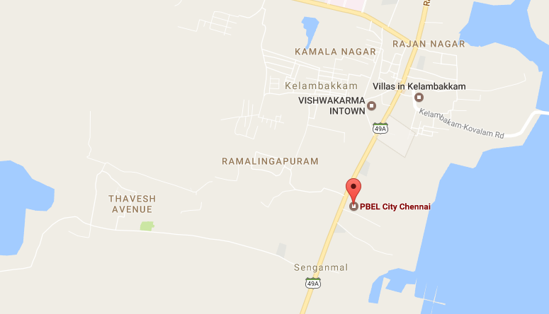 PBEL City Chennai Location Map Image