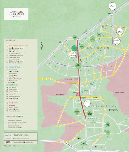 Central Park Cerise Floors Location Map Image