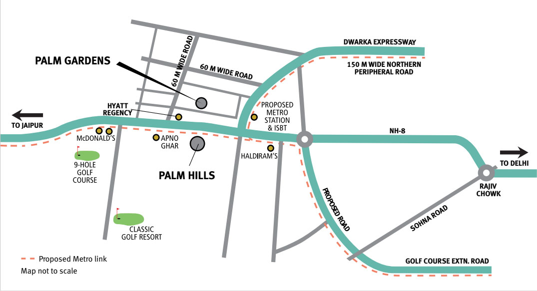 Emaar Palm Gardens Location Map Image