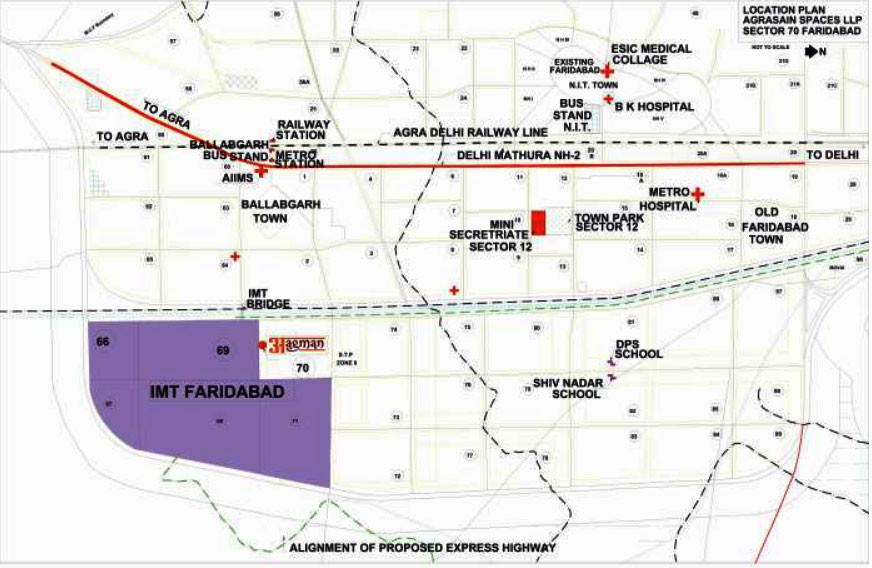 Agrasain Aagman Location Map Image