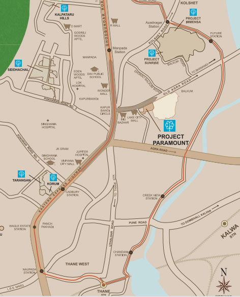 Kalpataru Paramount Location Map Image