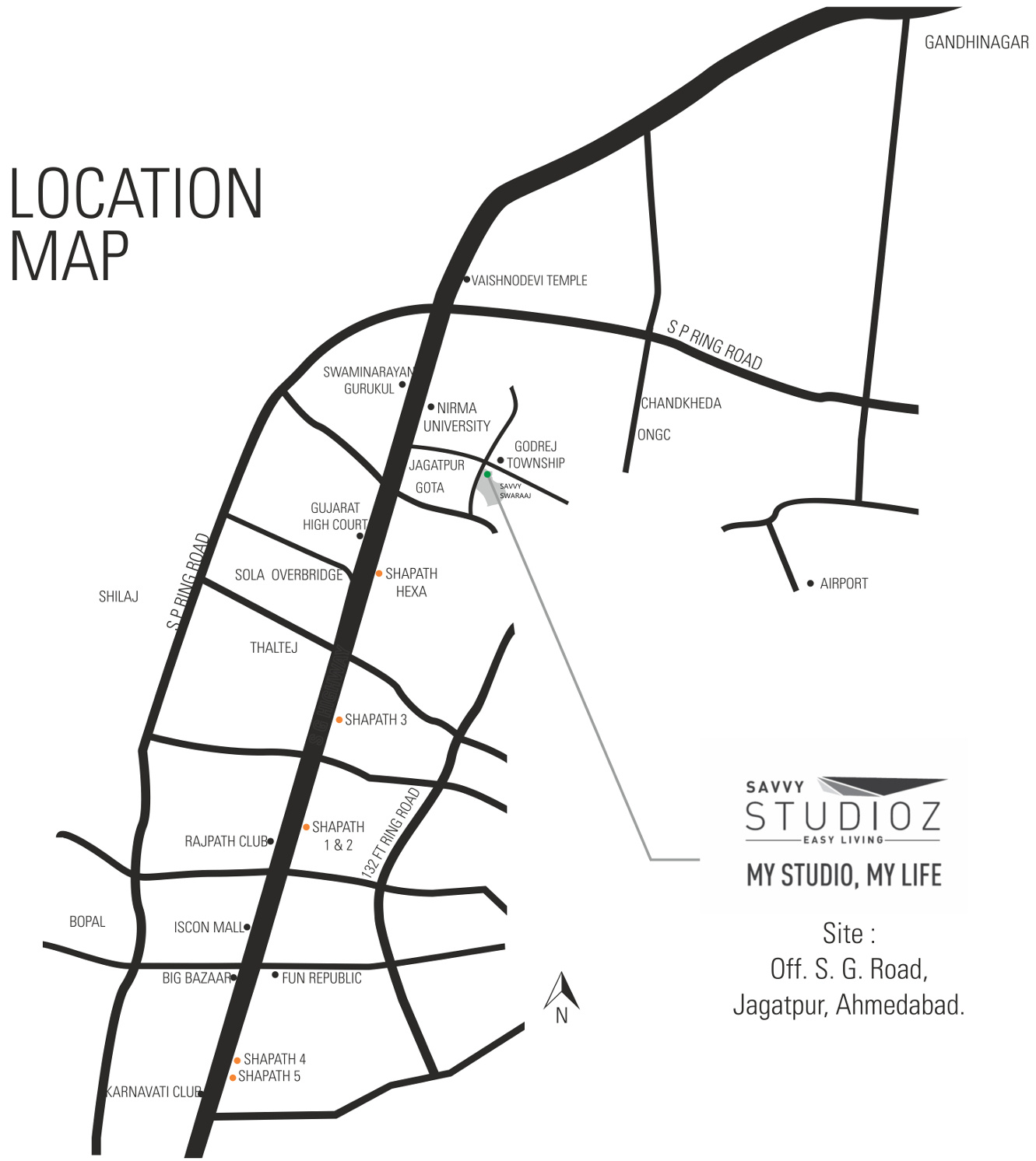 Savvy Studioz Location Map Image