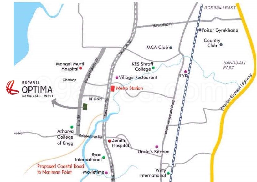 Ruparel Optima Location Map Image