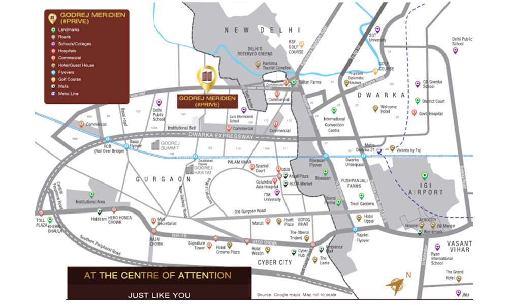 Godrej Meridien Location Map Image