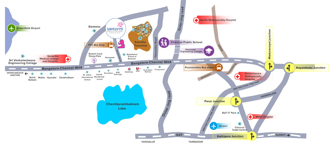 TATA Value Homes Santorini Location Map Image