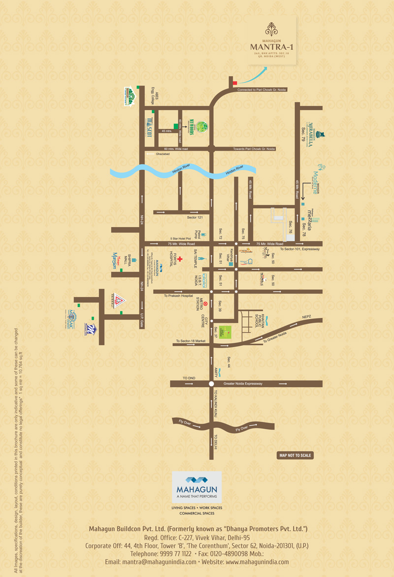 Mahagun Mantra Location Map Image