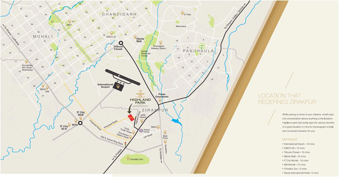 Highland Park Location Map Image