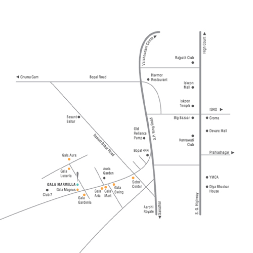 Gala Marvella Location Map Image