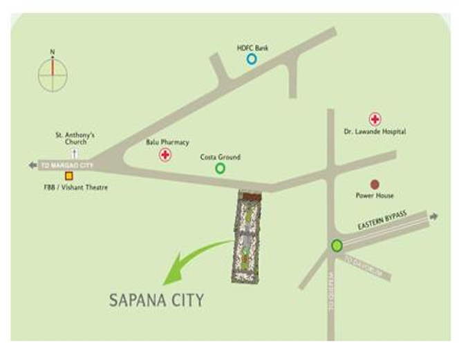Nanu Sapana City Location Map Image