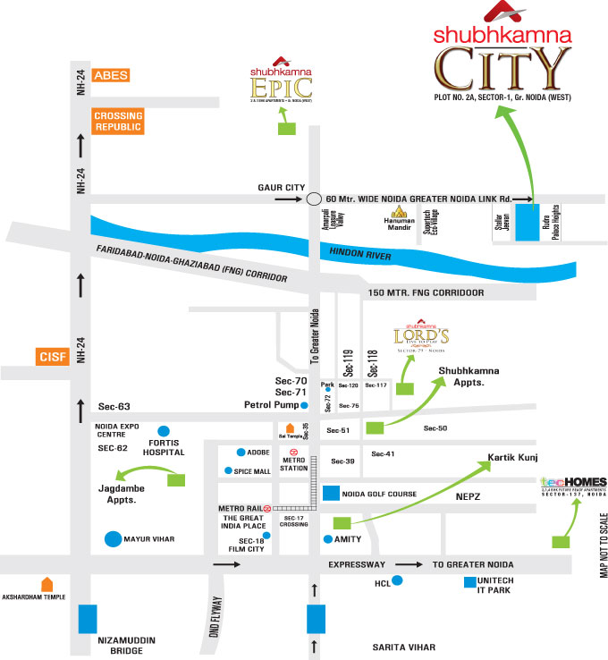 Shubhkamna City Location Map Image