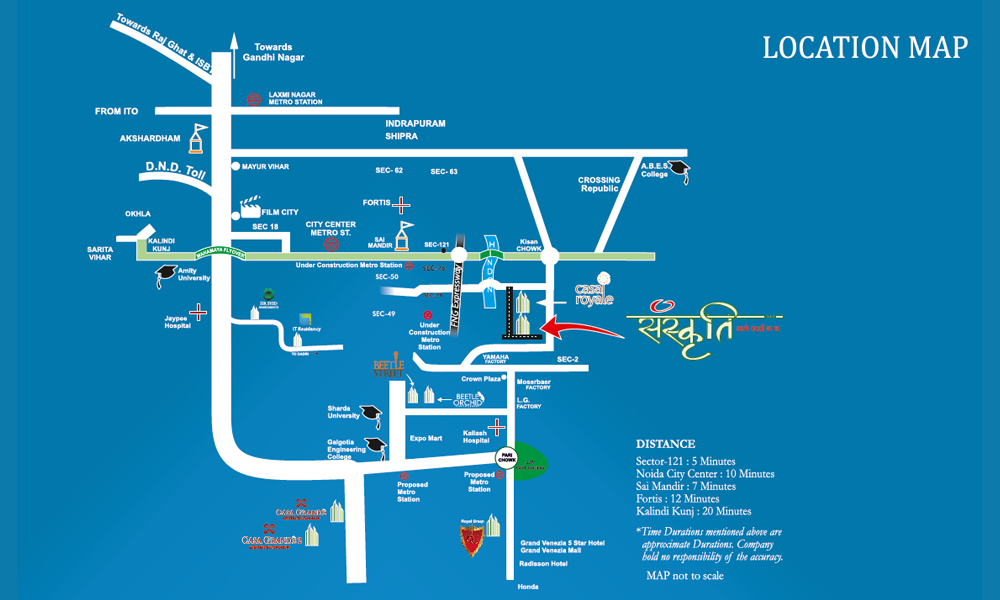 Earthcon Sanskriti Location Map Image