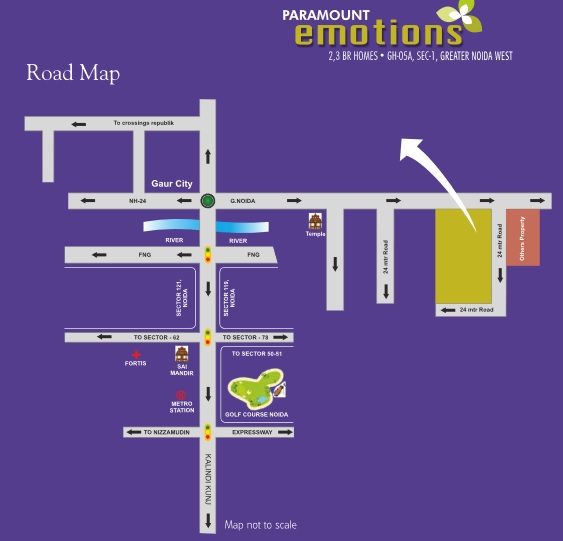 Paramount Emotions Location Map Image