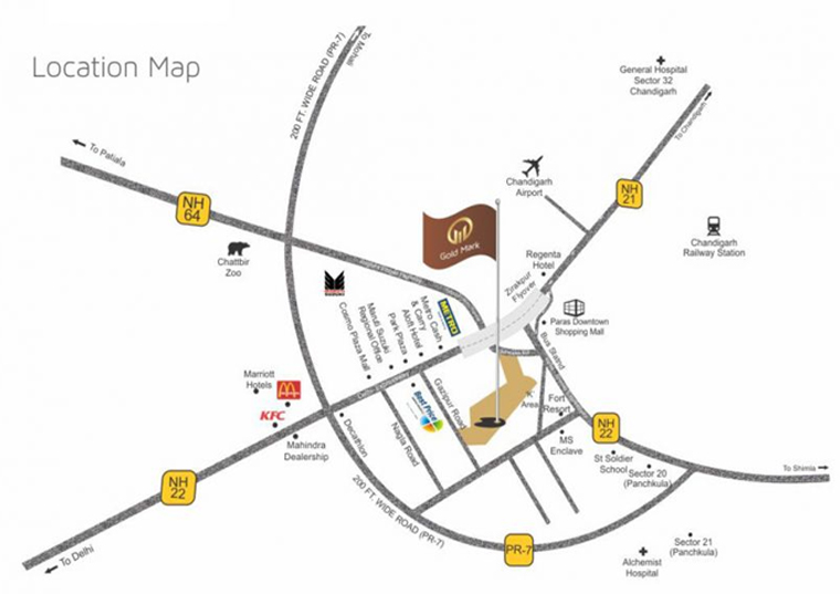 Gold Mark Location Map Image