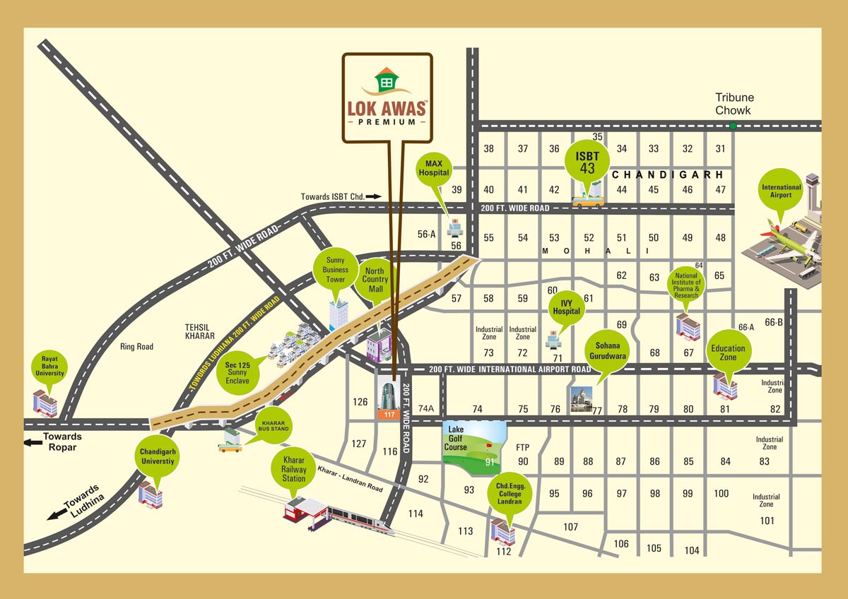 Lok Awas Premium Location Map Image