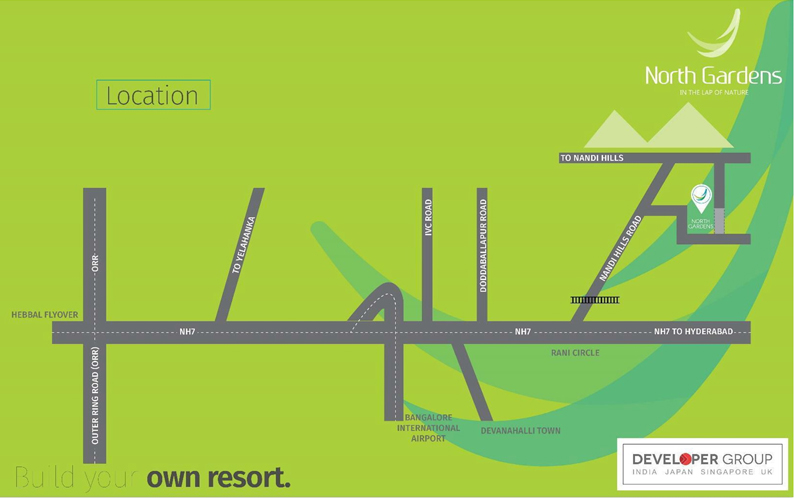 North Gardens Location Map Image