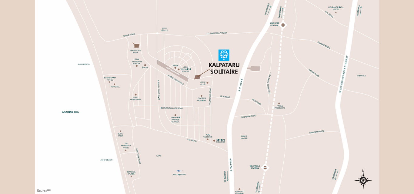 Kalpataru Solitaire Location Map Image